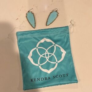 Kendra Scott Aqua Arrowhead Earrings